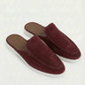 Bordeaux Men's Yacht Suede Mule Bordeaux — Lino Conti