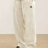 Beige Men's Corduroy Wide Leg Trousers — Lino Conti