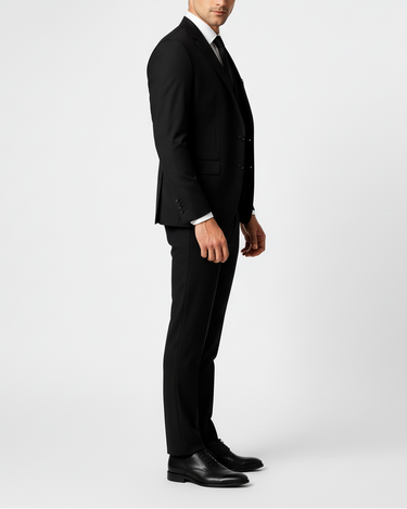 Black Men's Three-Piece Suit with Vest Formal Ceremony — Lino Conti