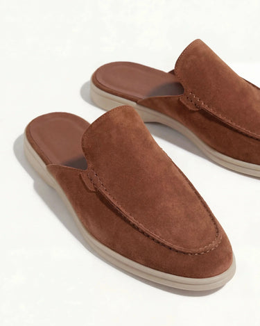 Maroon Men's Yacht Suede Mule Maroon — Lino Conti