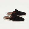 Black Men's Yacht Suede Mule Black — Lino Conti