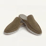 Olive Men's Yacht Suede Mule Olive — Lino Conti