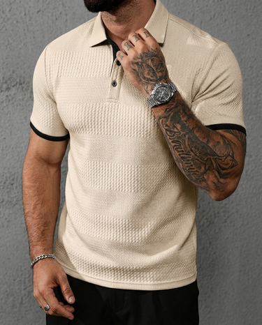 Polo Uomo in Maglia Elasticizzata Elegante Casual per l'Estate