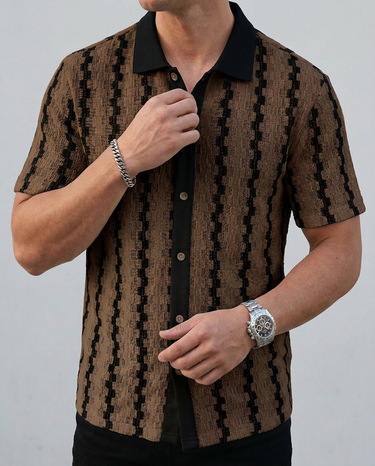 Camicia Uomo a Quadri Manica Lunga Versatile con Bottoni