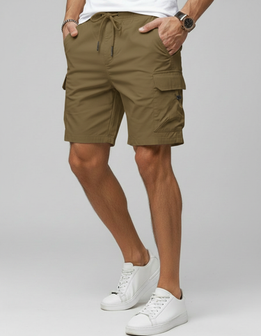 Pantaloncini Uomo Cargo con Coulisse Multitasche per Tempo Libero