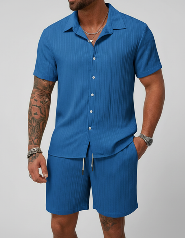 Completo Uomo Camicia e Pantaloncini Casual