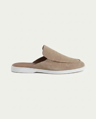 Mule Uomo Yacht in Camoscio Beige