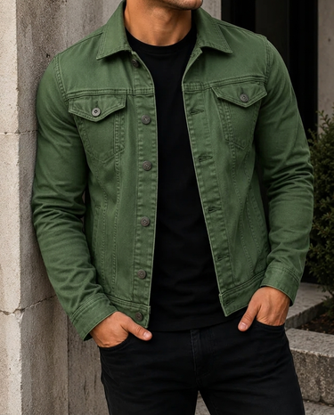 Giacca Uomo Denim Casual
