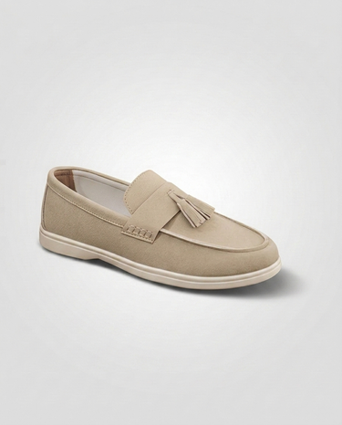 Mocassini Uomo Slip On Stile Britannico Tela Estate Casual