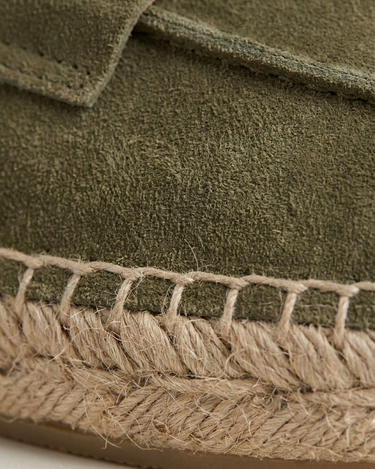 Espadrillas Uomo Riviera in Camoscio Verde Oliva