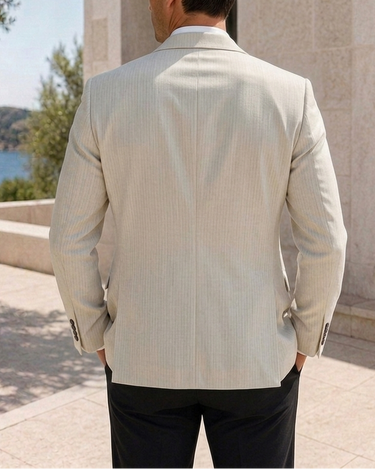 Giacca Uomo Blazer Primavera Estate Business Casual con Revers