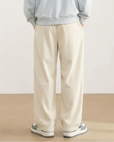 Pantaloni Uomo in Velluto a Coste Gamba Larga