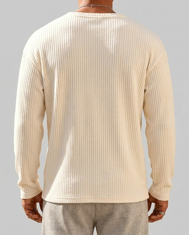 Maglione Uomo Girocollo Morbido Beige
