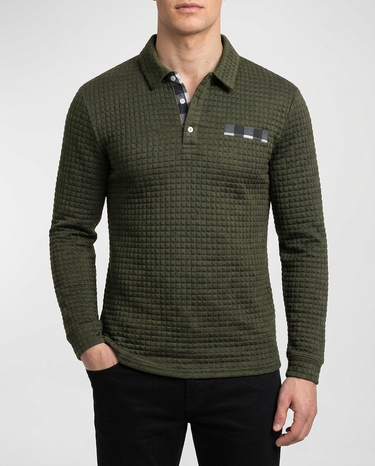 Camicia Uomo a Quadri Stampa Digitale Manica Lunga