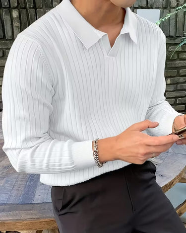 Maglione Uomo con Colletto Polo