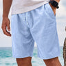 Sky Blue Men's Casual Summer Shorts Soft Lightweight — Lino Conti