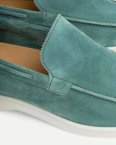 Apple Blue Men's Classic Suede Loafer Apple Blue — Lino Conti