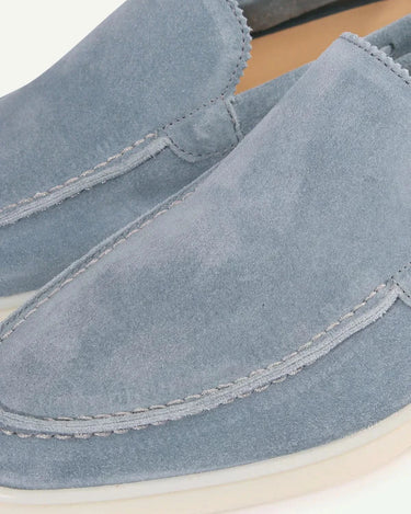 Baby Blue Men's Classic Suede Loafer Baby Blue — Lino Conti
