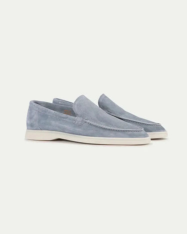 Baby Blue Men's Classic Suede Loafer Baby Blue — Lino Conti