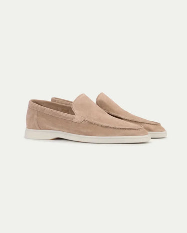 Beige Men's Classic Suede Loafer Beige — Lino Conti