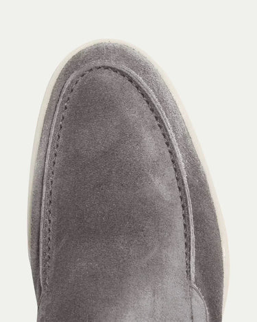 Grey Men's Classic Suede Loafer Grey — Lino Conti