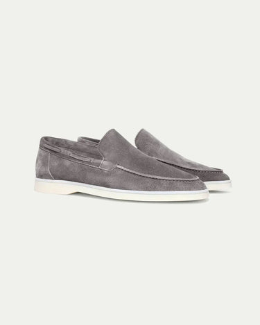 Grey Men's Classic Suede Loafer Grey — Lino Conti