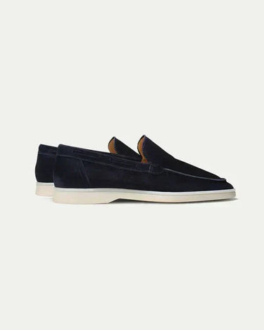 Navy Blue Men's Classic Suede Loafer Navy Blue — Lino Conti