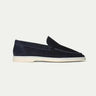 Navy Blue Men's Classic Suede Loafer Navy Blue — Lino Conti