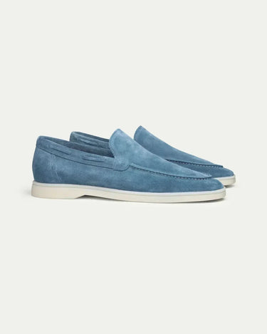 Ocean Blue Men's Classic Suede Loafer Ocean Blue — Lino Conti